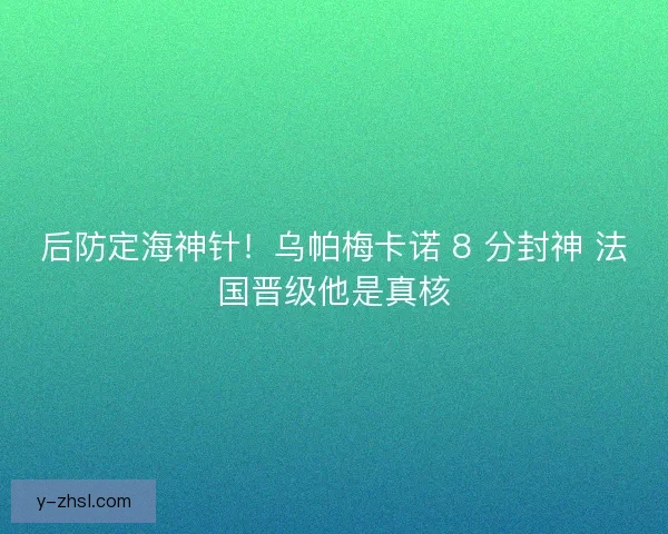 后防定海神针！乌帕梅卡诺 8 分封神 法国晋级他是真核
